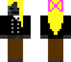 wigged female with skeleton