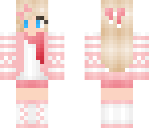 pink winter girl