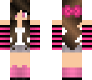 pink heart goth girl