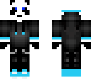 neon blue panda