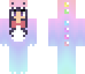 rainbow dino onesie human bunny girl