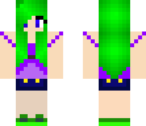 green haired girl