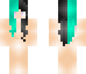 aqua and black hair base