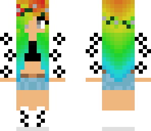 rainbow girl skin