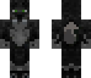 black wolf with green eyes