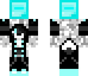 cyan wolf holding block of diamond