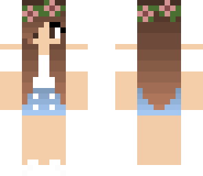 flower crown-brown hair
