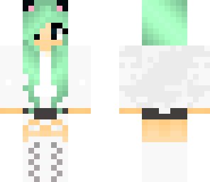 kitten with green hair