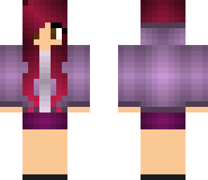 purple hoodie girl