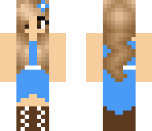blue dress girl