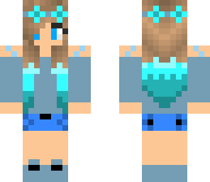 blue flower girl