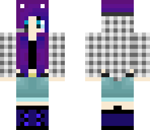purple haired teen