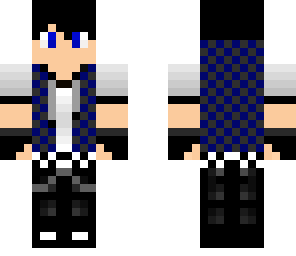 black haired blue checkered jacket with hp