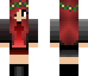 my first skin a red pretty goth girl