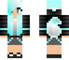 cute blue wolf girl