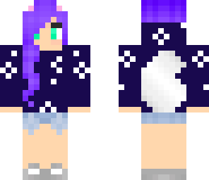 pixel wolf girl