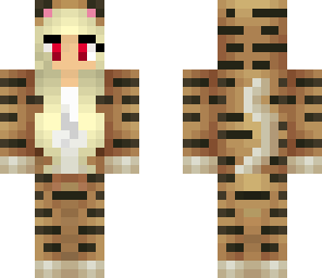 blonde rivet in tiger costume