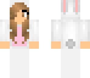 girl in bunny onesie