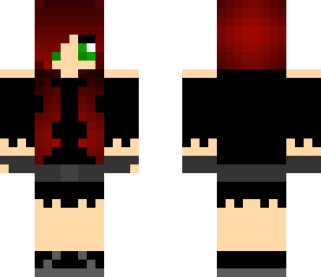 red haired goth girl