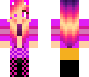 edited pink haired kitty girl