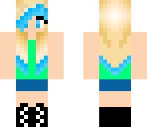 blue green girl