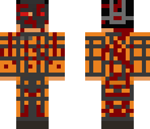iron mask in a prison jumpsuit