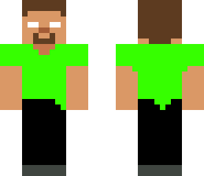 herobrine with green t-shirt
