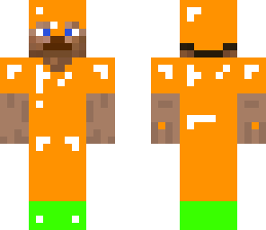 steve with emerald and orange armor