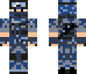 blue camouflage solider 