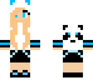 panda girl blue