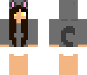 grey kitten girl