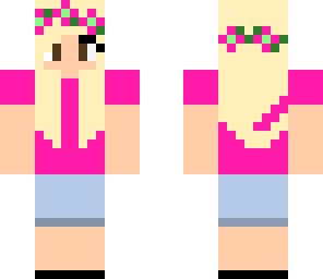 blonde girl with cute flower headband