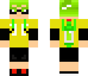 splatoon inkling boy yellow-green variant