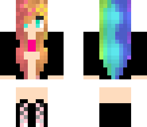 rainbow scene bow girl