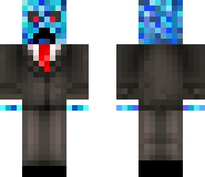 evil lighting creeper with tux and sun glasses