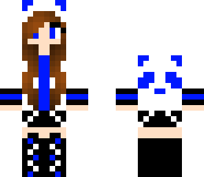 blue panda girl