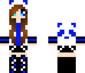 blue kawaii panda girl