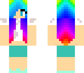 summer rainbow girl
