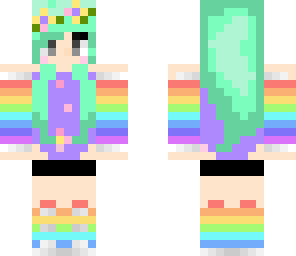 pastel rainbow girl