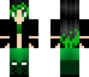 green emo girl
