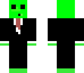 green alien tuxedo