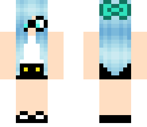 cute blue girl with glasses