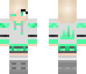 mint green girl