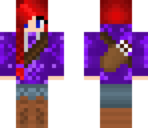 girl archer in purple hoodie