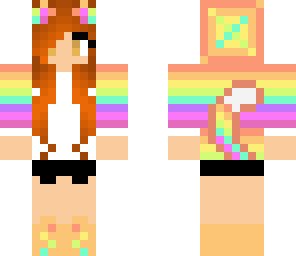 rainbow cat girl