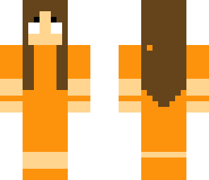 orange herobrine girl
