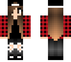 red plaid tomboy girl