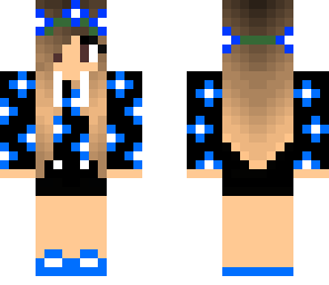 blue flower girl