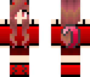 red and black cat girl