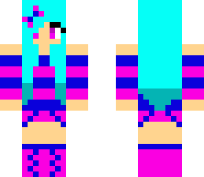 blue and pink stripes
